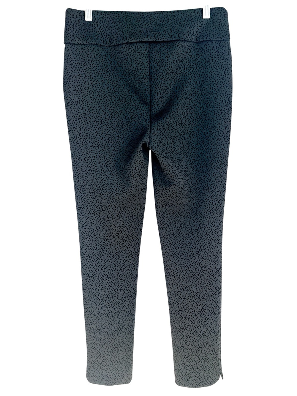 Lisette L Montreal Black Textured Straight Leg Elastic Waist Pants Size 8